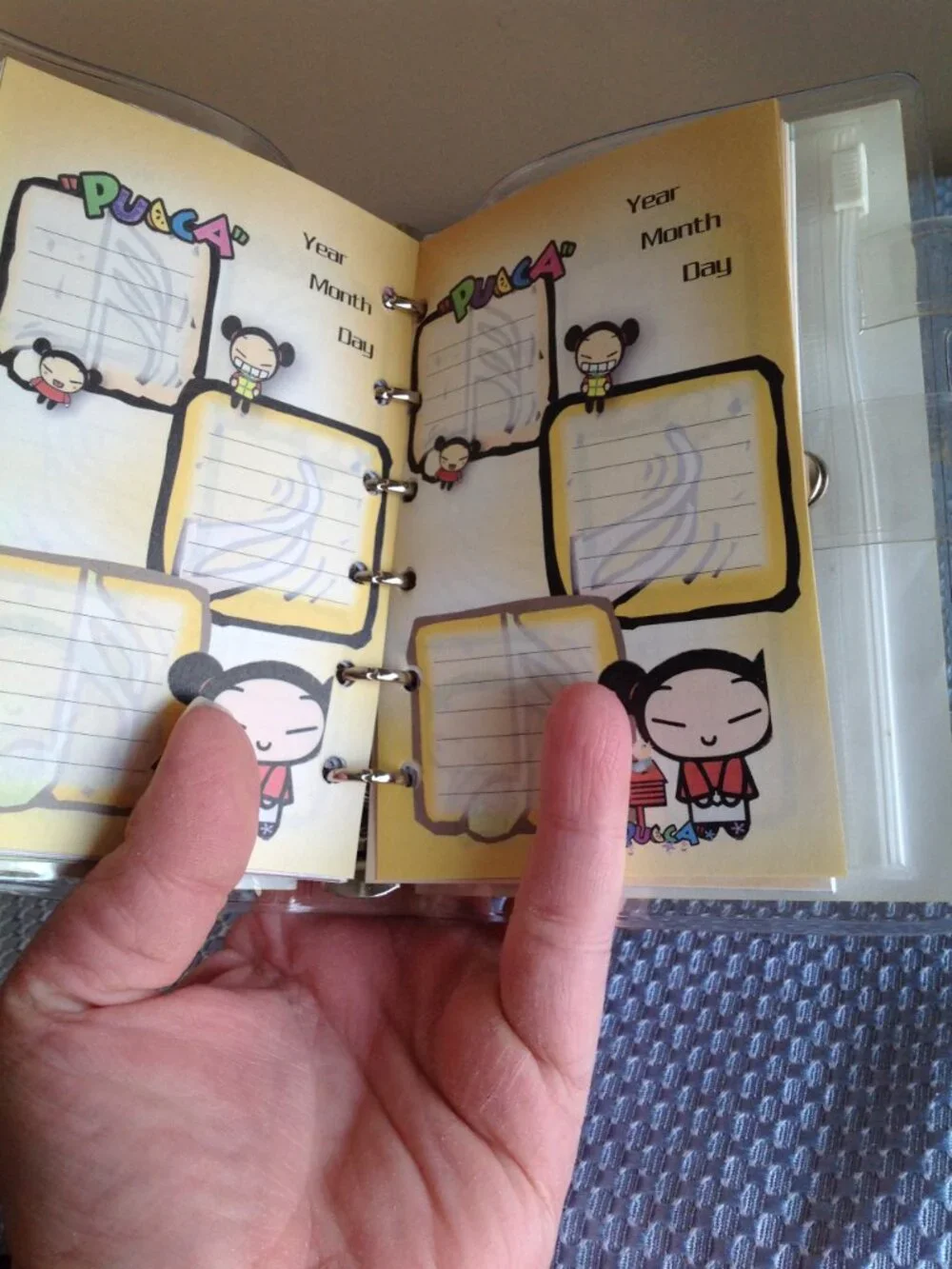 Vintage Y2K 2002 Pucca Calendar Notes Address Book Mini Wallet Planner Case - Picture 11 of 14